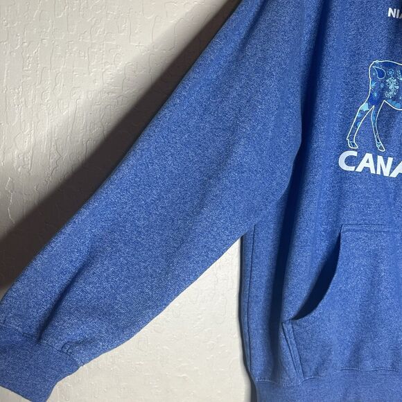 River Wear Niagara Falls Canada  Blue Hooded Sweatshirt Hoodie Mens Size Large - Picture 3 of 8